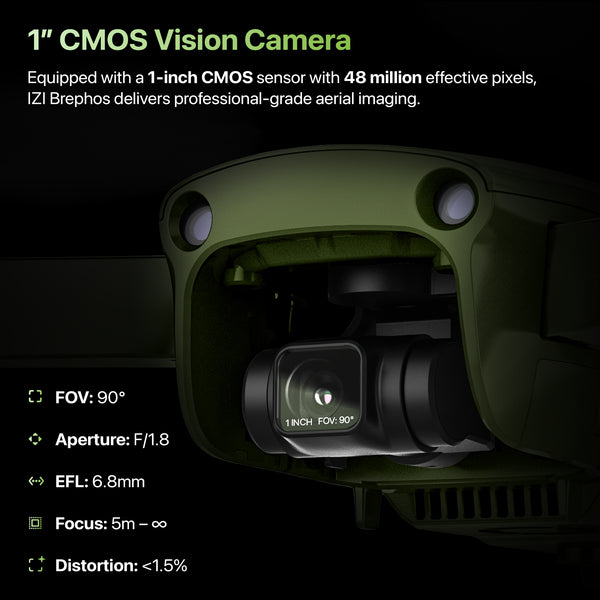 IZI Brephos Micro Drone – 4K60fps Professional Drone with 1” CMOS 48MP Camera, NightSight Ultra, 6X Zoom, Omni Obstacle Avoidance, 24Km Range, HDR 2.0, 3-Axis Gimbal - Image 5